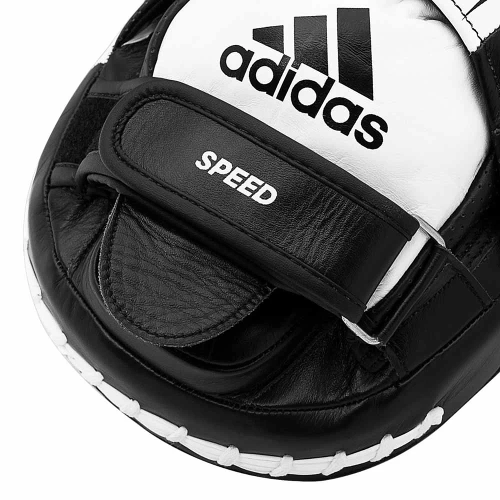 Adidas Leather Pro Speed 550 Focus Mitts – Black/White. - Image 3