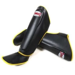 Sandee Authentic Leather Boot Shinguard – Black/Yellow