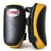 Sandee Curved Thai Leather Kick Pads – Black/Yellow