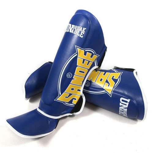 Sandee Cool-Tec Leather Boot Shinguard – Blue/Yellow/White