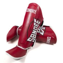 Sandee Cool-Tec Leather Boot Shinguard – Red/White/Black