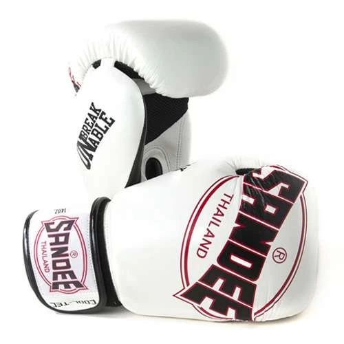 Sandee Cool-Tec Leather Sparring Glove – White/Black/Red