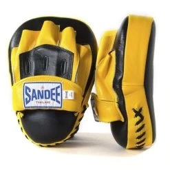 Sandee Leather Curved Focus Mitt – Black/Yellow