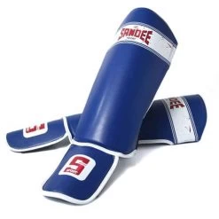 Sandee Sport Synthetic Leather Boot Shinguard – Blue/White
