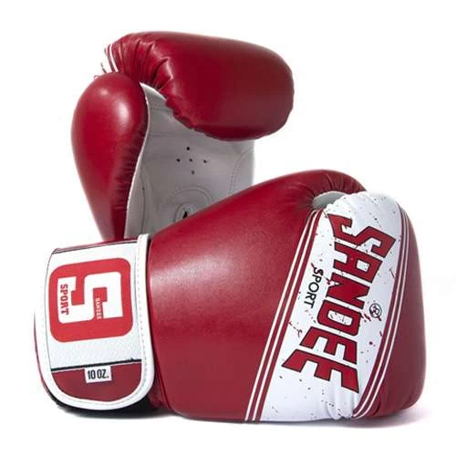 Sandee Sport Synthetic Leather Boxing Glove – Black/White - Image 4