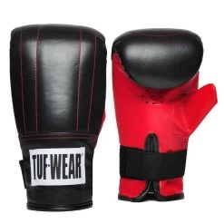 Tuf Wear Hide Leather Bag Gloves – Black/Red
