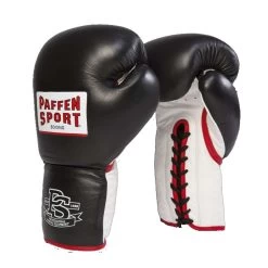 Paffen Sport Pro Heavy Hitter Lace-Up Sparring Gloves – Black/White/Red
