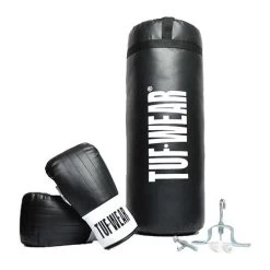 Tuf Wear Junior 2ft Punchbag Kit With Gloves – Black