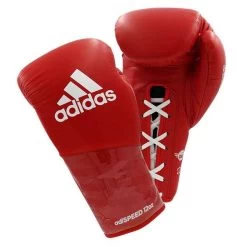 Adidas AdiSpeed Lace Up Boxing Gloves β Red/White