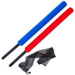 BXR Warrior Stick Set With Mesh Bag – Red And Blue