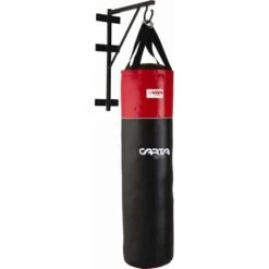 Carta Sports Heavy Duty 4ft Punch Bag + With Bracket – Black/Red