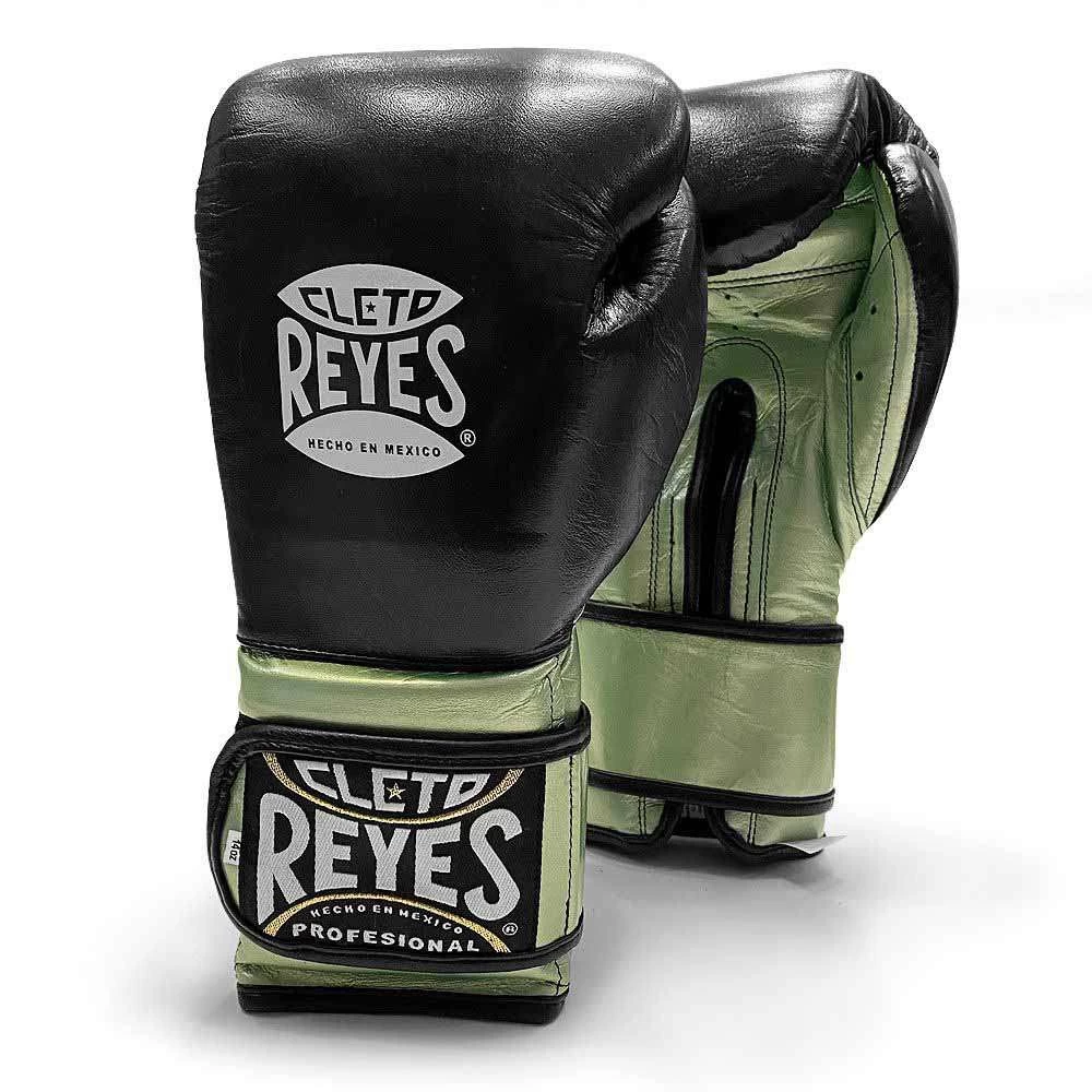Cleto Reyes Limited Edition Velcro Sparring Gloves – Black/Green