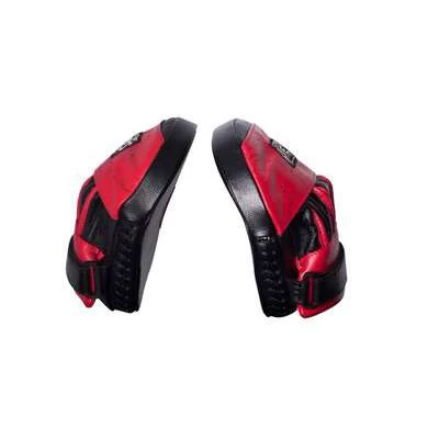 Cleto Reyes Curved Strapped Focus Mitts – Red/Black - Image 2