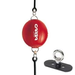 Carta Sports Leather Floor To Ceiling Ball With Floor Hook – Red