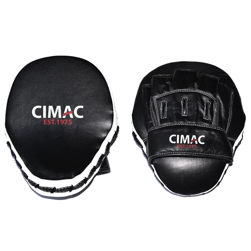 Cimac Professional Leather Focus Mitts – Black/White