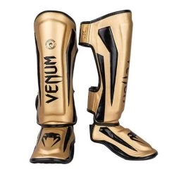 Venum Elite Standup Shinguards – Gold/Black