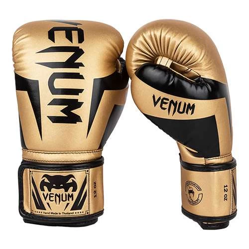 Venum Elite Boxing Gloves β Gold/Black
