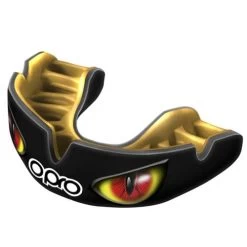 OPRO Instant Custom-Fit Mouthguard – Black/Red Eyes