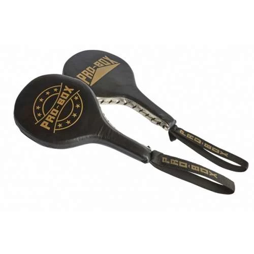 Pro-Box Punch Leather Punch Paddles – Black/Gold