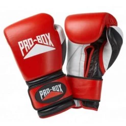 Pro-Box Pro Spar ‘Wide Fit’ Leather Training Gloves – Red