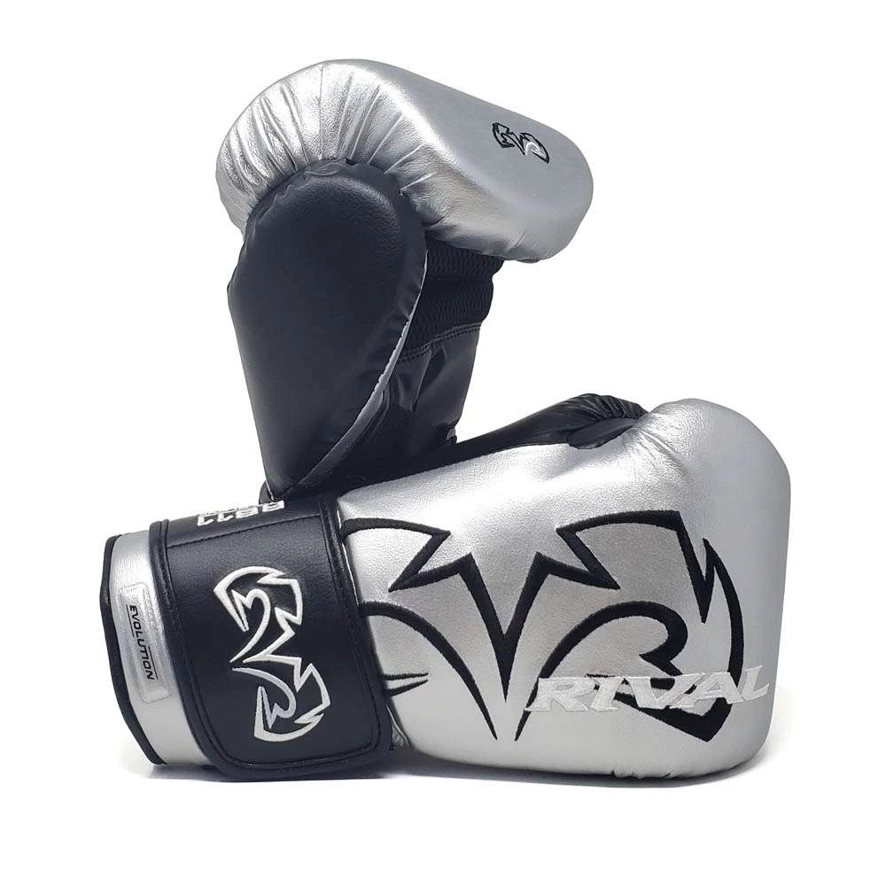 Rival RB11 Evolution Sparring Double Strap Bag Glove β Silver