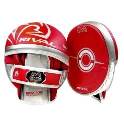Rival RPM100 Professional Punch Mitts – Red/Silver