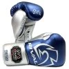 Rival RS100 Professional Lace-Up Sparring Glove – Blue/Silver