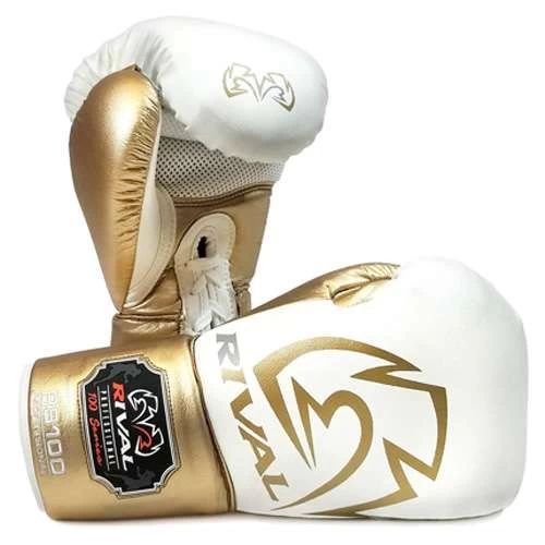 Rival RS100 Professional Lace-Up Sparring Glove – Red/Silver - Image 4