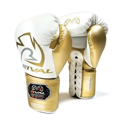 Rival RS100 Professional Lace-Up Sparring Glove – Red/Silver - Image 8