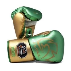 Rival RS100 Professional Lace-Up Sparring Glove – Green/Gold